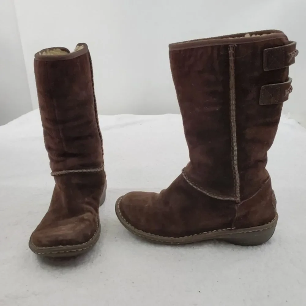 UGG Boots 5 Haywell Brown Suede Leather‎ Winter She